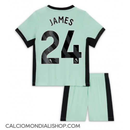 Maglie da calcio Chelsea Reece James #24 Terza Maglia Bambino 2023-24 Manica Corta (+ Pantaloni corti)
